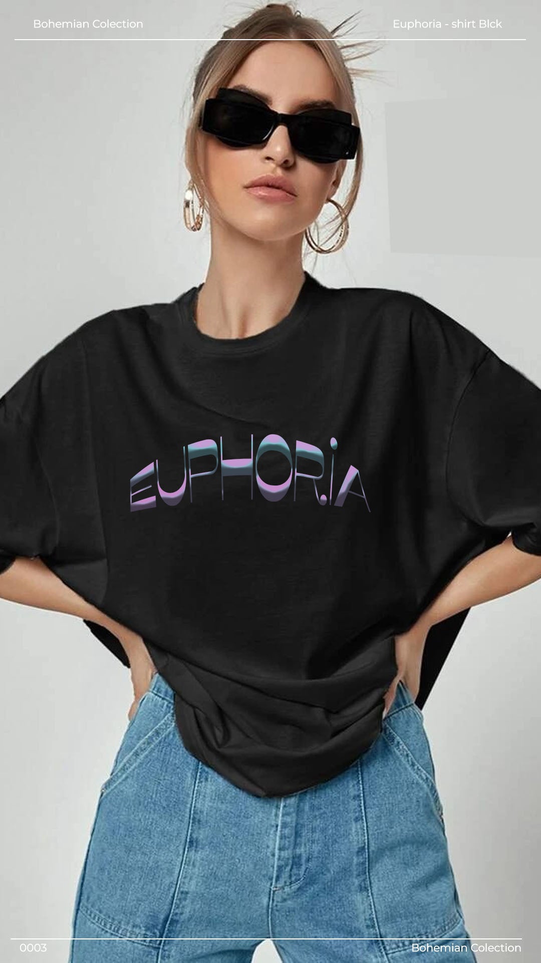 T - SHIRT BLACK - EUPHORIA