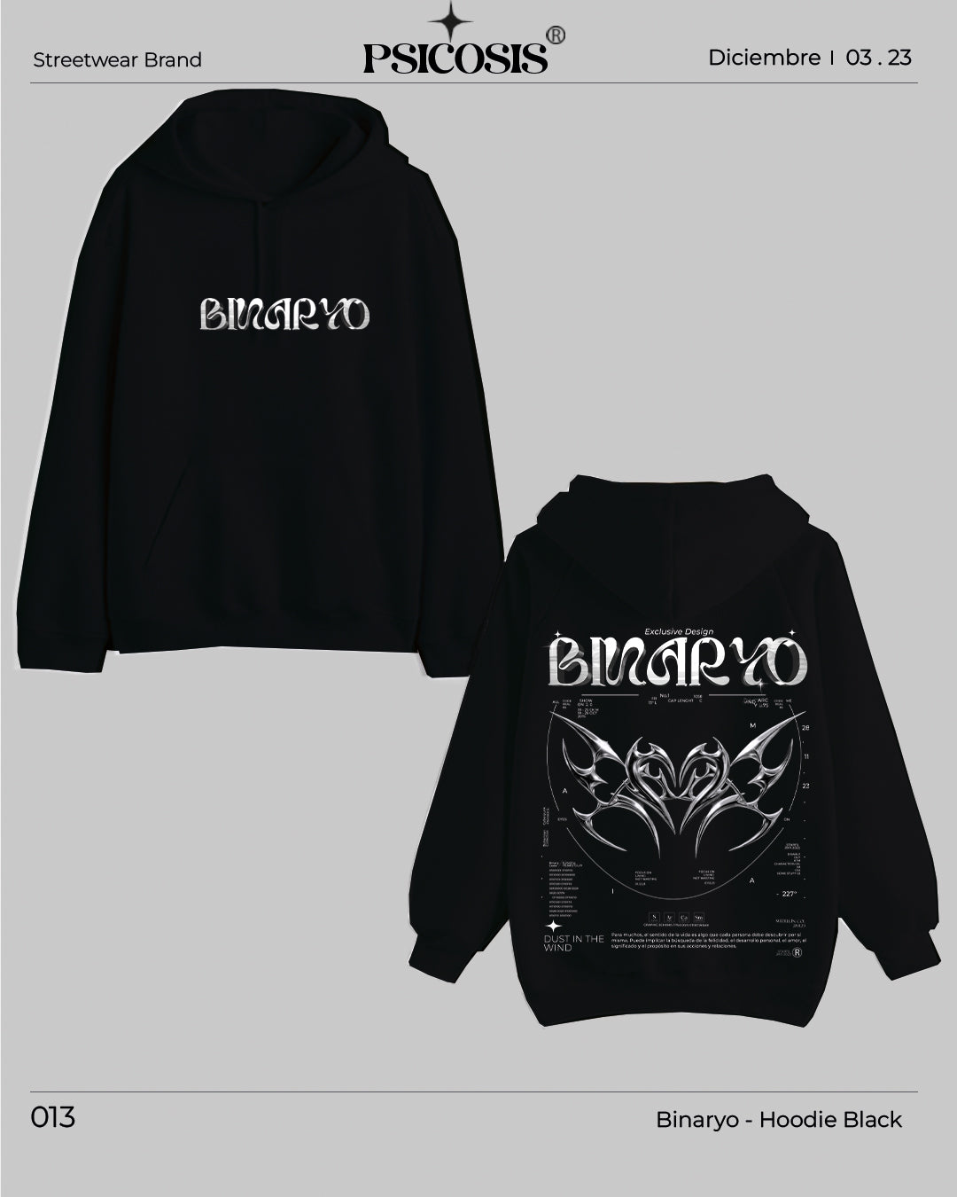 BINARYO - HOODIE BLACK