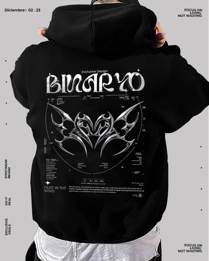 BINARYO - HOODIE BLACK